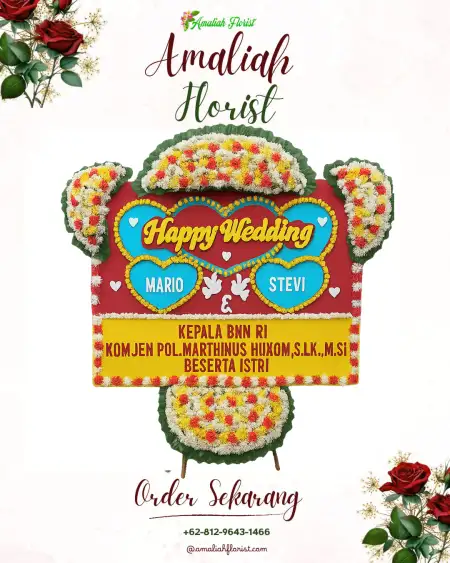 Papan Bunga Pernikahan Kaligesing